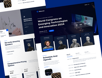 Educon - Event Landing Page event event landing page innovation landing page marketing technology uiux user interface web design website