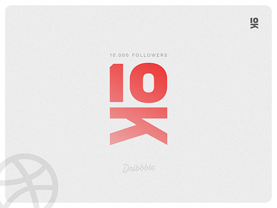 10K Follower Milestone 10 10000 10k anniversary appreciation dribbble follower io iok korean lettering lettermark logo logomark milestone minimal monogram symbol thousand typography