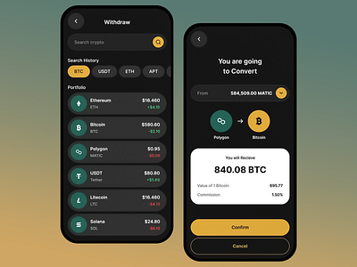 Cryptocurrency Exchange App app design app ui app ux binance bitcoin crypto wallet cryptocurrency ethereum mobile mobile app mobile design mobile ui mobile ux trading ui ui design ui ux ux ux design wallet