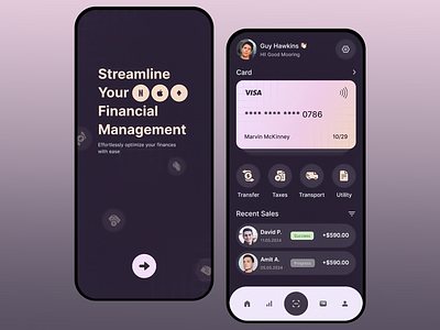 Finance Management App app card crypto design e wallet finance financial app fintech mobile mobile app design mobile design mobile ui payment tarding ui ui design ui ux ux ux design visa