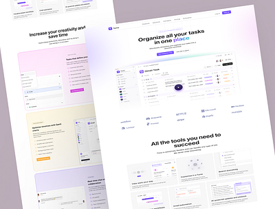 Tumo - Productivity SaaS Web company landing page productivity saas startup technology uiux user interface web design website