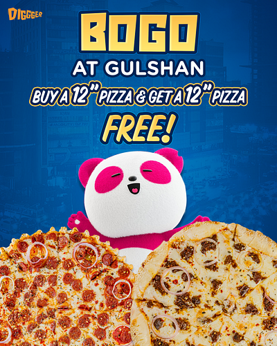 Buy One Get One Design buy one get one foodpanda free free offer graphic design pizza pizza creative design social media design