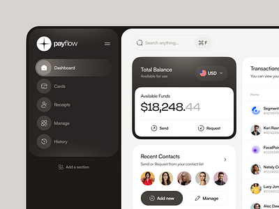 PayFlow - Dashboard UI dashboard dashboard ui dashboard ui design design inspiration ui ui dashboard ui design ux ux design web