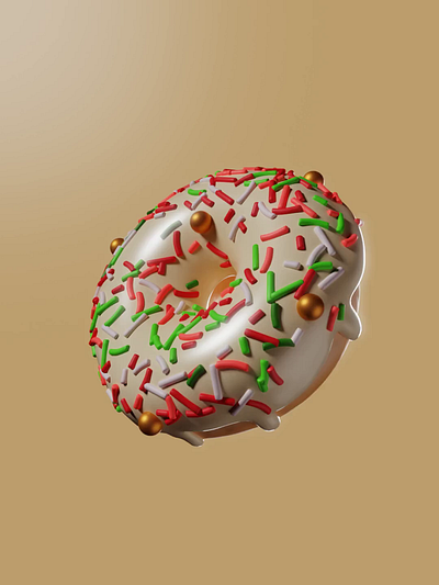 That one legendary donut giving xmas vibes 3d animation christmas