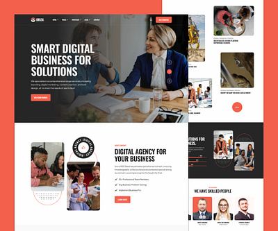 Creative & Digital Agency Figma Template landing page portfolio showcase themeforest ui design web design web development