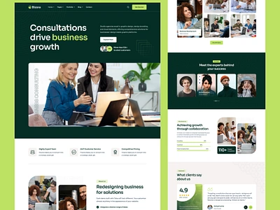 Business Consulting Figma Template bizora landing page startup themeforest transport ui design