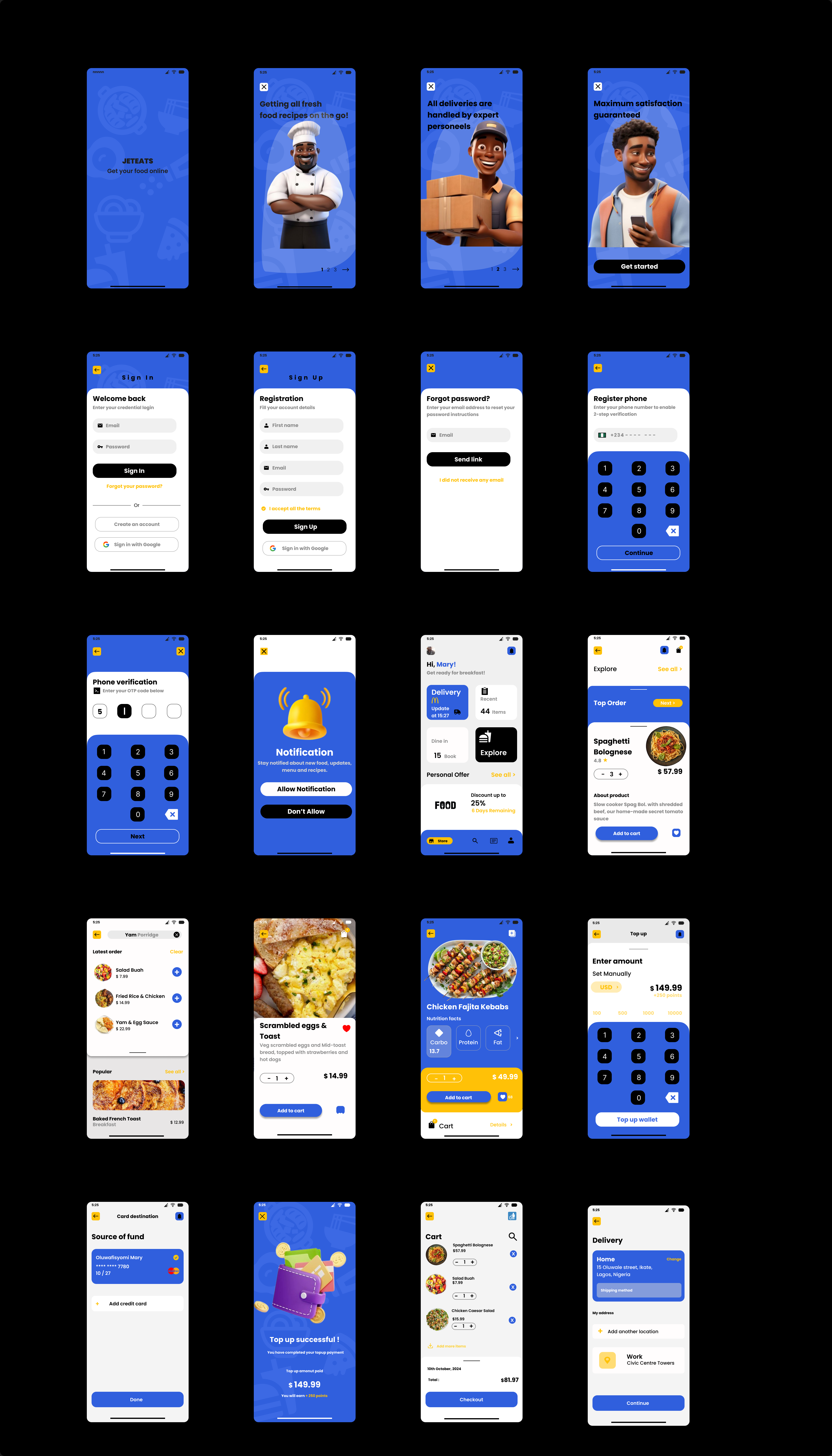 JETEATS Food Delivery App Design app branding graphic design ui ux