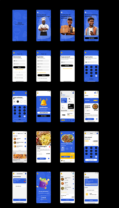 JETEATS Food Delivery App Design app branding graphic design ui ux