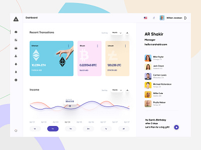 I - Dashboard UI Concept admin panel analytics bitcoin cryptocurrency dashboard dashboard design dashboard ui data analytics data visulizations design finance homepage saas dashboard statistics ui concept ui design