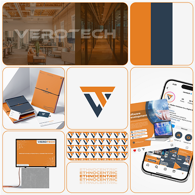 Brand Identity - VeroTech brand design brandidentity branding corporatedesign creativeagency creativedesign designinspiration designstudio digitaldesign graphic design graphicdesign innovation logo logodesign socialmedia softwarecompany techbranding ui verotech visualidentity