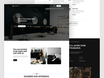 Trendy Hairstyles & Salon Services beauty fashion hairstyle landing page salon salon services trendy hairstyles uiux user experience web design