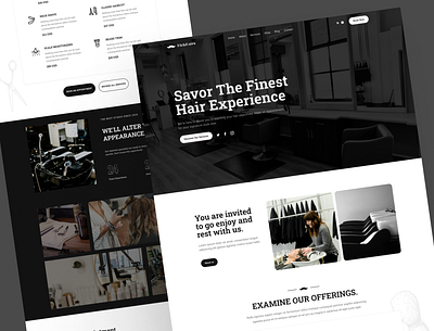 Trendy Hairstyles & Salon Services beauty fashion hairstyle landing page salon salon services trendy hairstyles uiux user experience web design