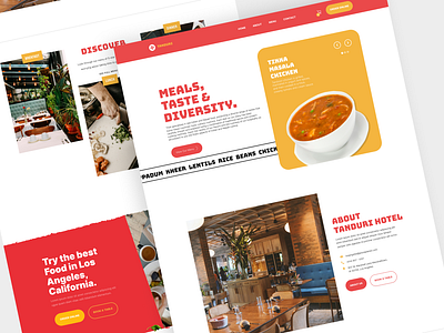 Authentic Flavors & Fine Dining Experience cafe design dining experience food menu restaurant uiux user interface website