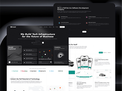 Modern Website Design for Agencies agency bold branding dark dark theme homepage landing page modern ui uiux web design web development website website design website ui