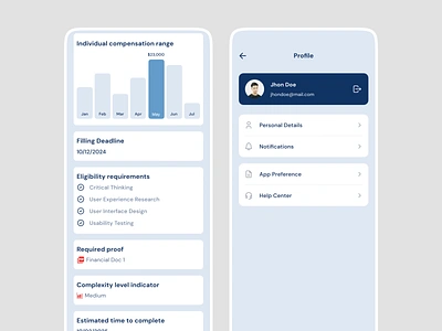 Financial Settlement App 03 app app design app inner screens app uiux clean app design creative app design figma finance financial app legal app design minimal app design minimalistic modern app design settlement app ui uiroll uiux