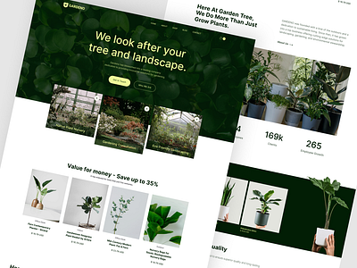 Plant Care & Gardening Solutions garden gardening gardening services landing page lawn care plant care plants uiux web design website