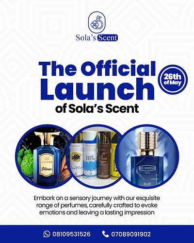 Sola's Scent Launch brand launch branding graphic design logo