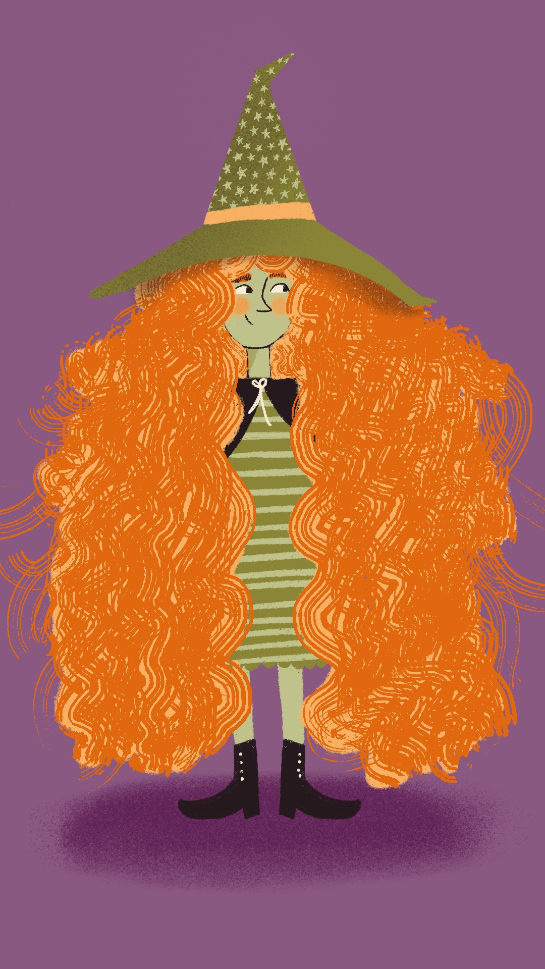 Witch halloween illustration procreate witch