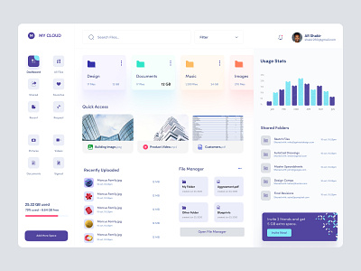 Dashboard UI For Cloud File Storage admin panel cloud storage dashboard dashboard design dashboard ui data visulizations design homepage product design saas dashboard statistics web web design web page