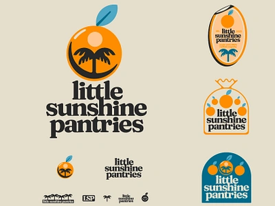 Little Sunshine Pantries visual identity brand branding design florida graphic design illustration logo orange visual identity