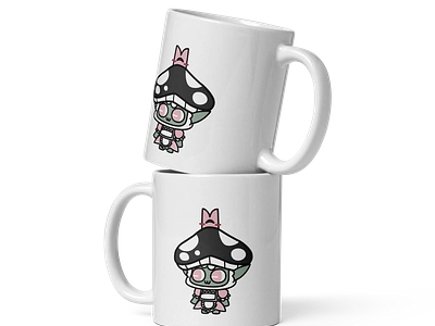 Cult of the Lamb Mushroom Hat Goblin Mugs for Print on Demand content creator cult of the lamb design graphic design illustration mug print on demand vector vtuber