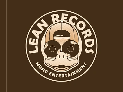 Day 36: Record Label Logo - Lean Records #dailylogochallenge brand identity branding daily logo challenge dailylogochallenge duck mascot graphic design logo record label logo