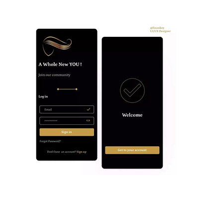 BEAUTY SALON APP - AUTHENTICATION app authentication branding design illustration logo mobile onboarding ui