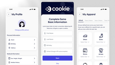 Cookie Athletics Mobile App