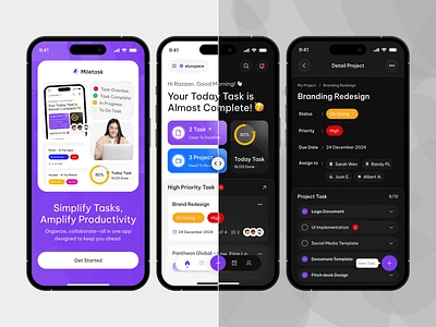 Miletask - Task Management Mobile checklist app daily planner goal planner mobile task app productivity project management project planner project tools smart task manager task management task organizer task planning task reminder task scheduler task tracker team collaboration time management to do list work organizer work planner