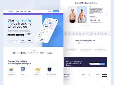 Meal Plan Landing Page design diet diet tracker eat eating landing page food food landing page healthy landing page meal planner meal planner landing page meal prep landing page nutrition nutrition landing page receipe ui ux