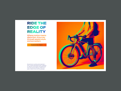 Hero Section - Cycling editorial layout ui web design