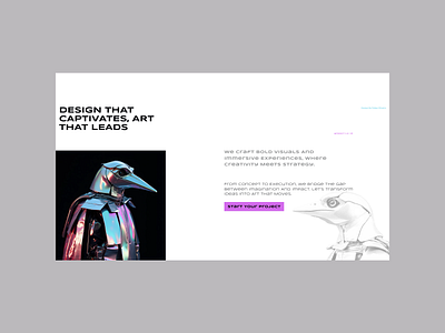 Hero Section - Design Agency art directed editorial web design ui web design