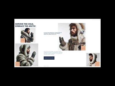 Hero Section - Winter fashion art directed editorial design ui