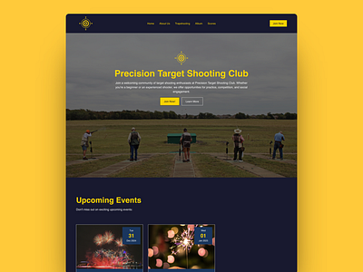Clay or Skeet Shooting Club - Home Page clay shooting landing page shooting club skeet shooting ui web design