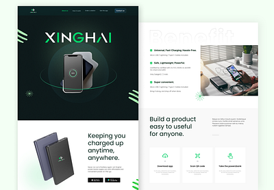 Power bank Landing page ui