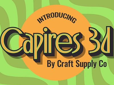 Capires 3D 3d creative design font logo typeface