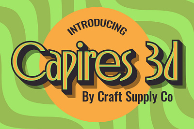 Capires 3D 3d creative design font logo typeface