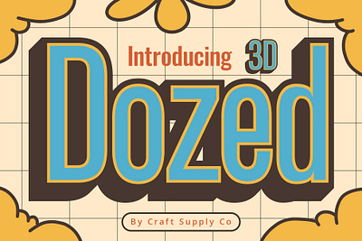 Dozed 3D 3d creative design font lettering logo typeface