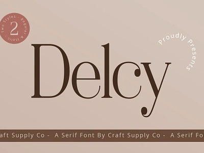 Delcy creative design elegant font lettering typeface