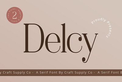 Delcy creative design elegant font lettering typeface