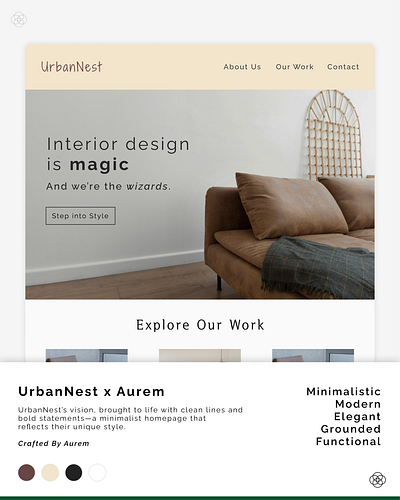 UrbanNest 3d 3ddesign branding digitalart futuristicweb graphic design immersivedesign interactivedesign logo luxurywebdesign minimaldesign modernliving motiondesign threejs ui uiux userexperience webdesign webgl