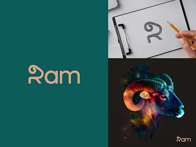 Ram logo branding custom logo icon identity logo logo mark pet r logo ram