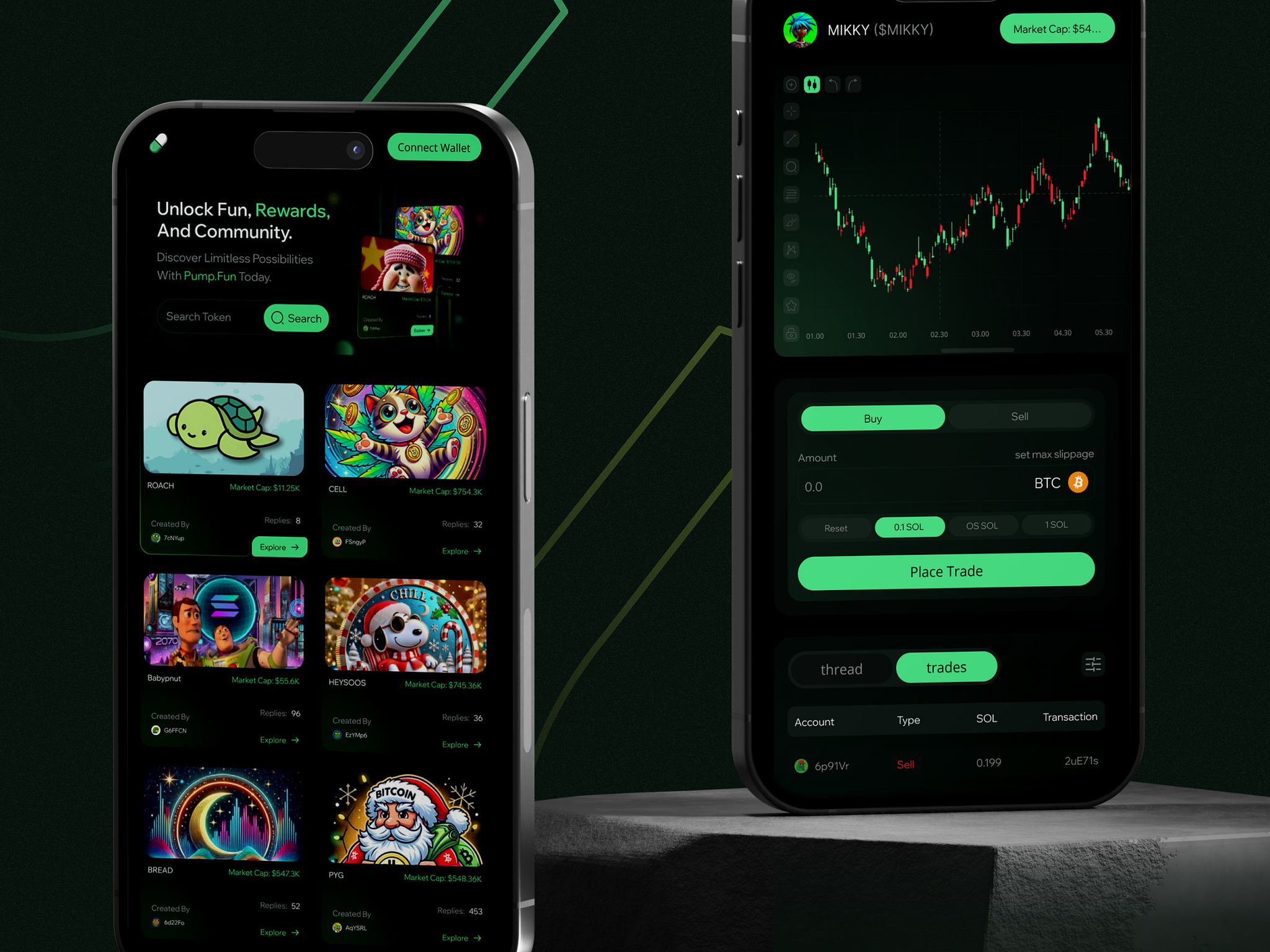 Pump fun crypto dashboard by SK Farhad Hossen⑉ on Dribbble