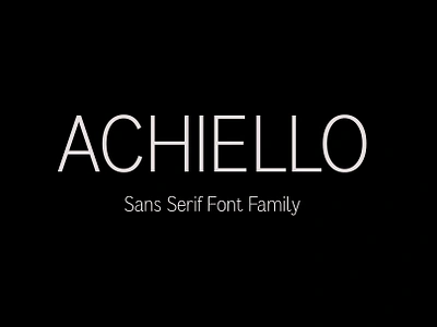 Achiello creative design font lettering logo typeface