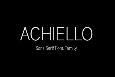 Achiello creative design font lettering logo typeface