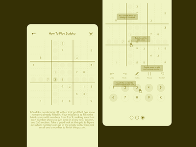 Sudoku Game - How To Play Screen game how to play mobile sudoku sudoku game ui