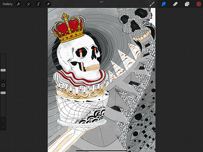 Drawing - Skull Cake cake dark drawing skull