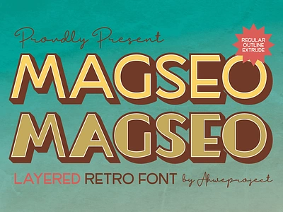 Magseo - Layered Retro Font beach