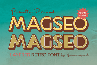 Magseo - Layered Retro Font beach