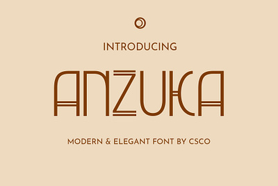 Anzuka creative design elegant font lettering logo modern typeface